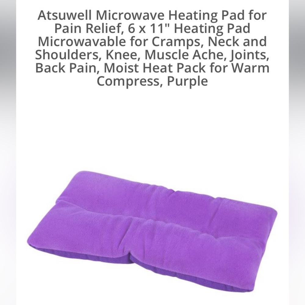 New (w/out Box) Astuwell Purple Microwaveable Heating Pad - 6 x 11"